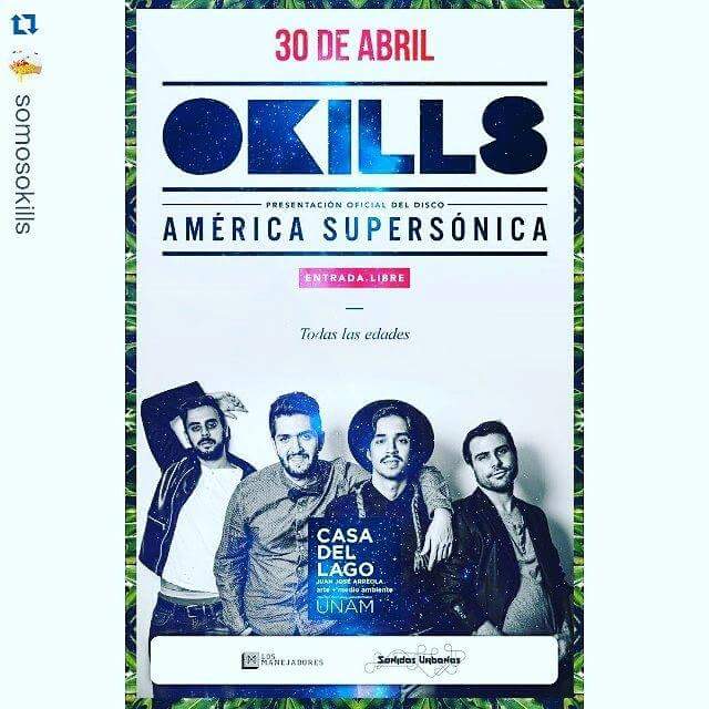 RevoltionHead's tweet photo. @somosokills confirma fecha para su presentación oficial de#AmericaSupersonica en @CasadelLago
#coberturarevolution https://t.co/CkrN2fEArF