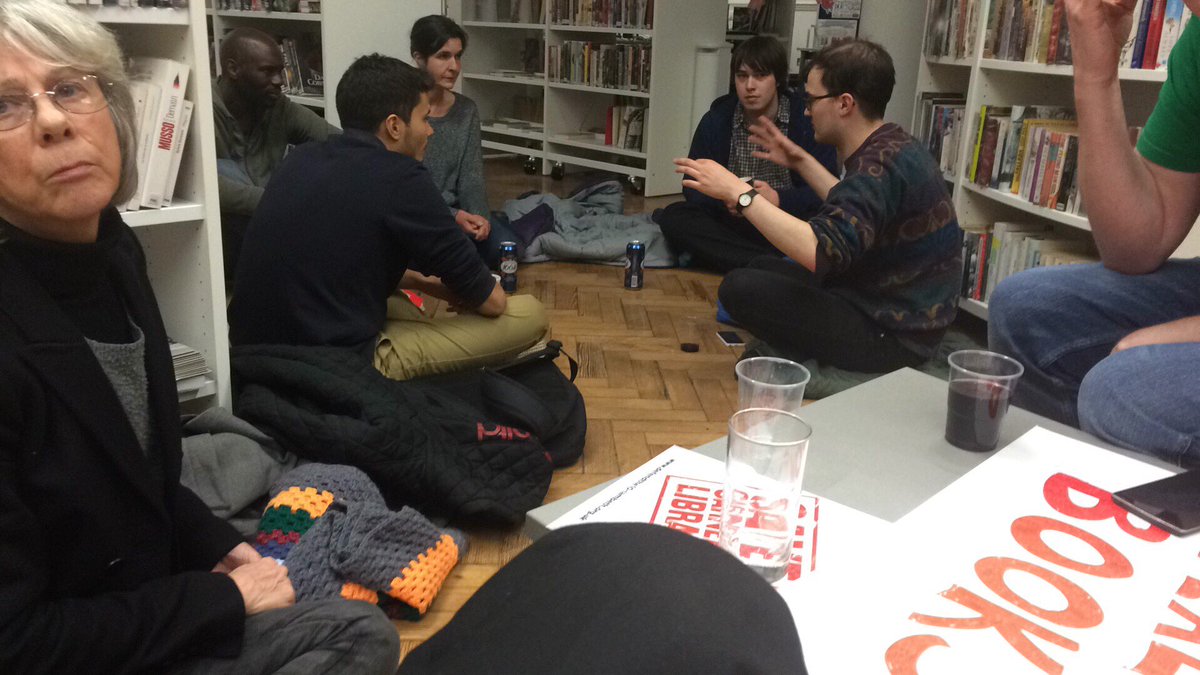 defendtheten's tweet image. 4.30am night shift putting the world to rights @CarnegieLib #occupation #Lambeth #Libraries