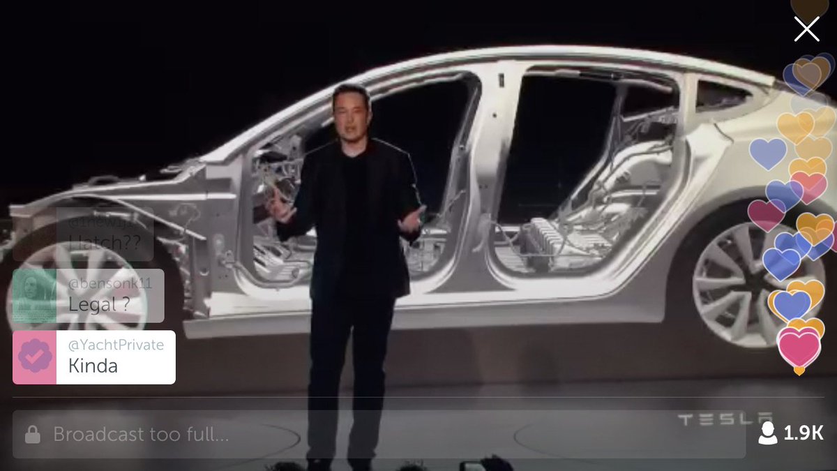 .<a href="/scottbudman/">scott budman</a> on #Periscope: Tesla is streaming the Model 3 unveiling - watch and discuss! pscp.tv/w/acyT2zFZTEtK…