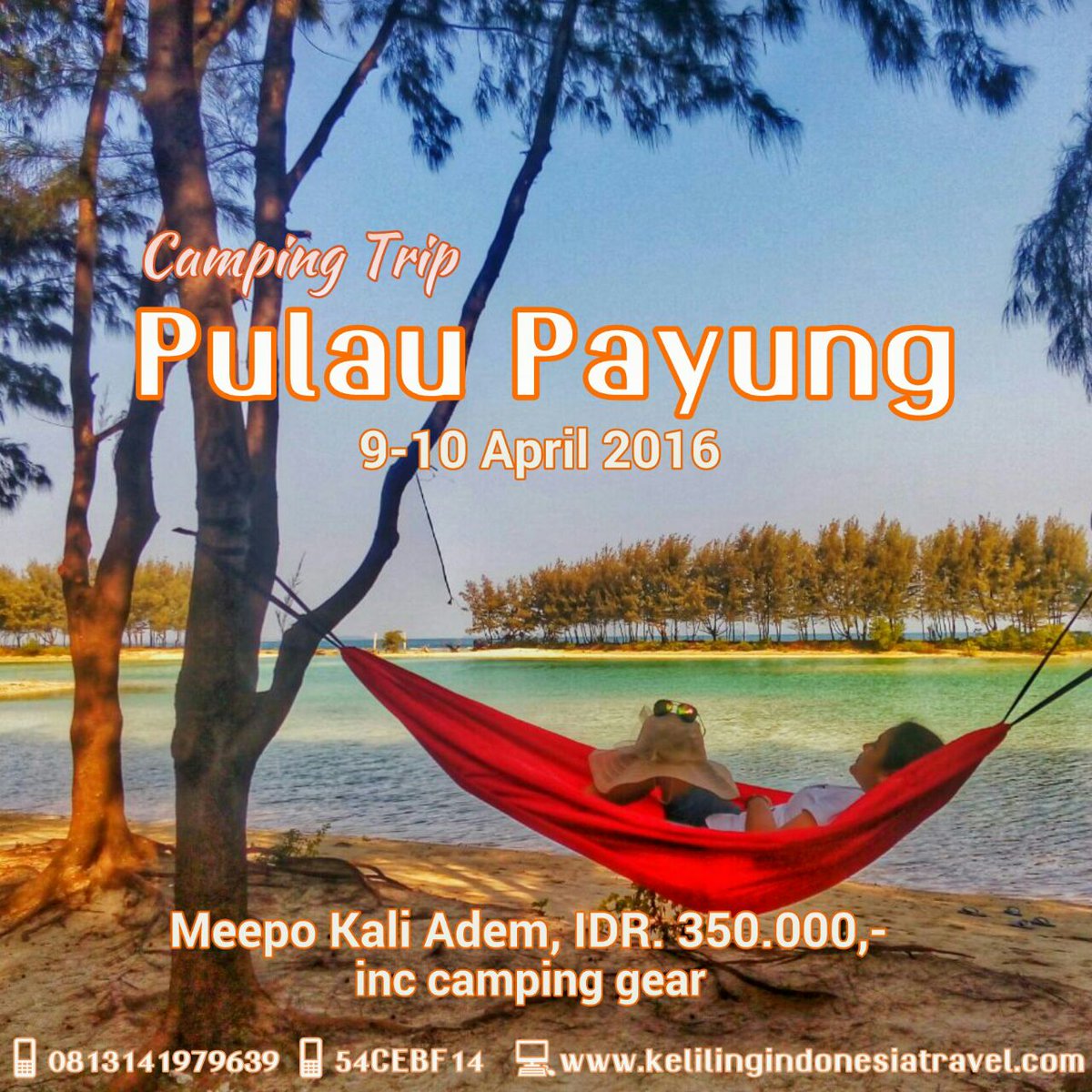 kel_indonesia's tweet photo. Join us on camp trip Payung Island, 9-10 Apr 2016!
#triptrus #triphemat #camping #backpackerindonesia https://t.co/DqRFWw4M6x