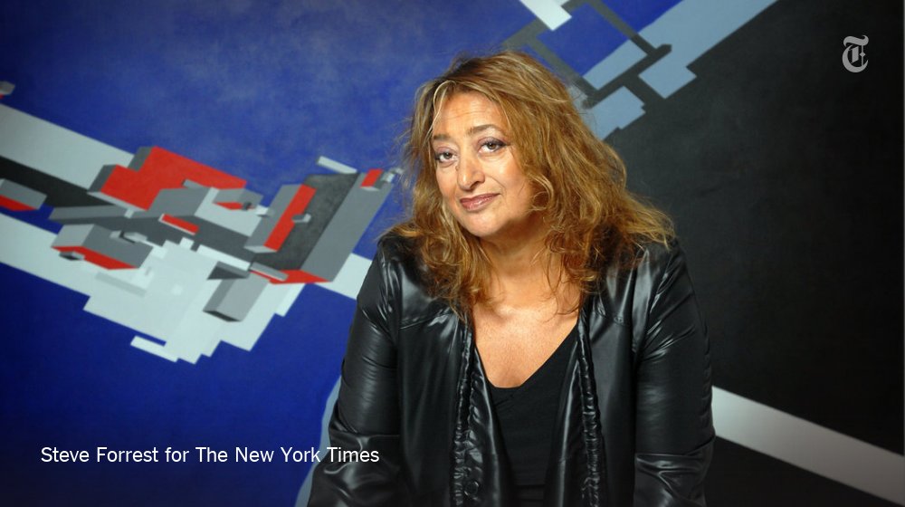 nytimes's tweet image. The NYT obituary for Zaha Hadid, the first woman to win architecture's highest prize nyti.ms/1Sqy7Jm