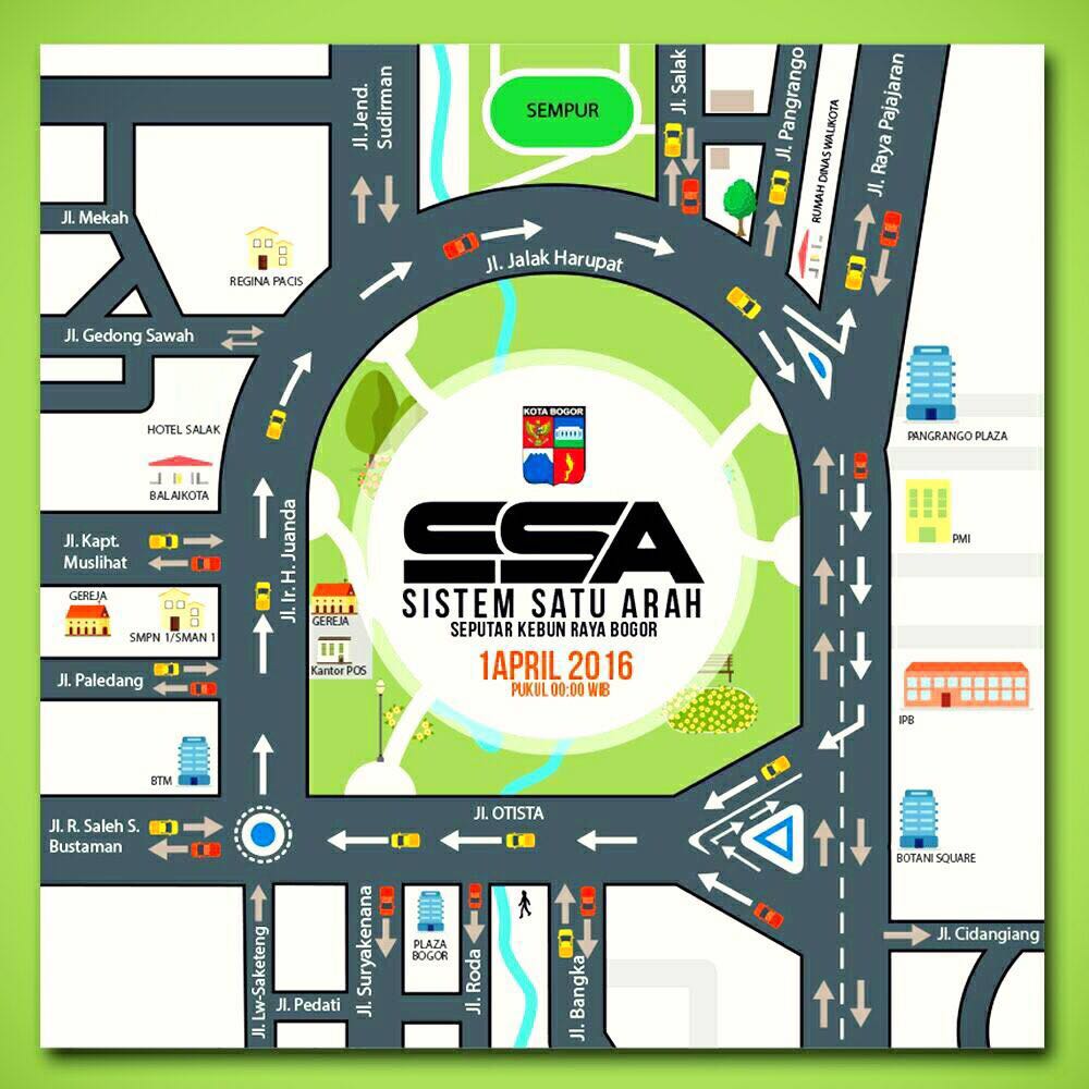 Hai #Bogorian ! Bagaimana pendapat kamu mengenai #SSABogor - Sistem Satu Arah yg diuji cobakan dr 1-4 April 2016?