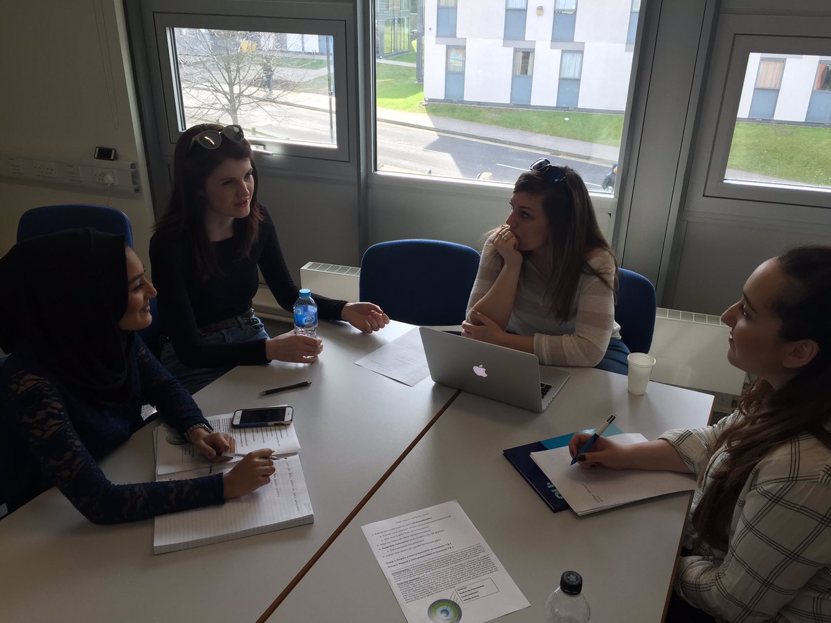 BA stage 1 students working hard on their seminar presentations on infrahumanisation and social role valorisation.