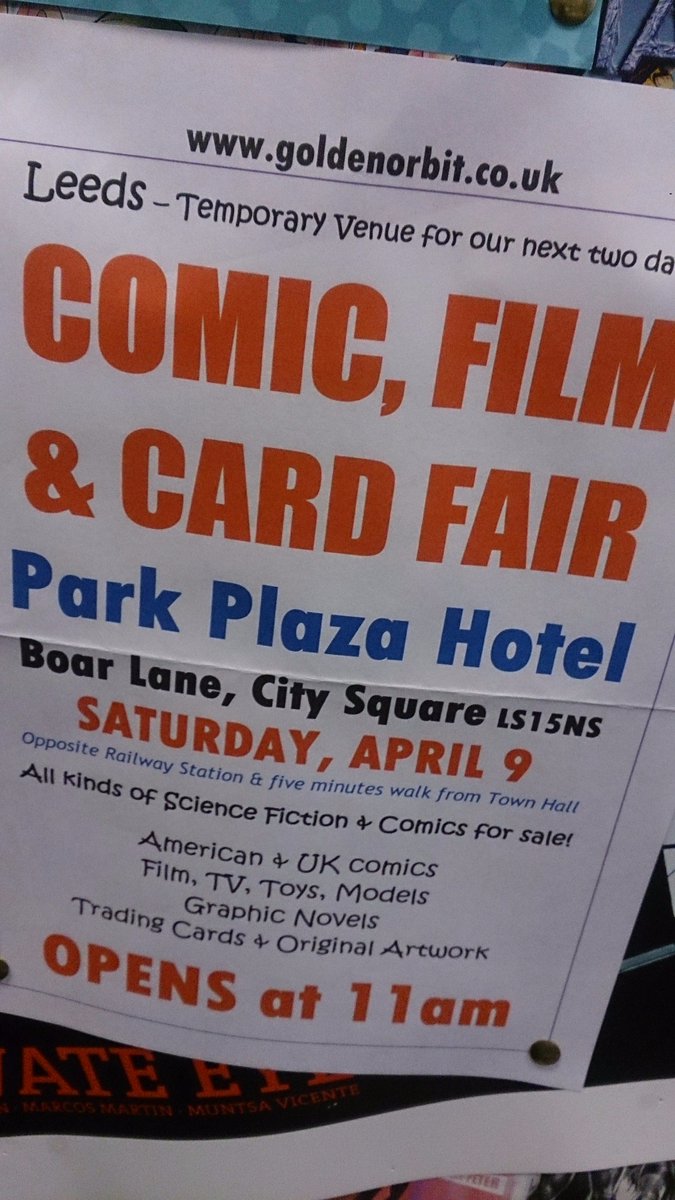 OKComics's tweet image. Next couple of Leeds Comic Marts have been relocated to Park Plaza Hotel, near Leeds Train Station on Boar Lane.