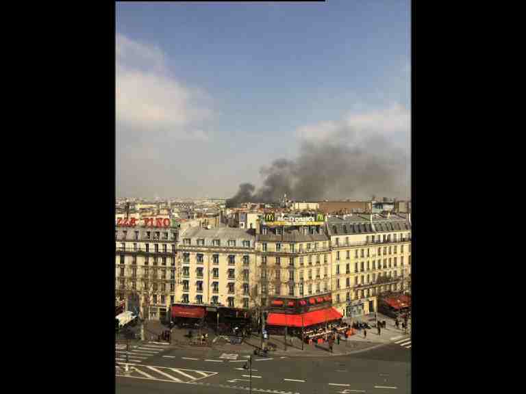 ABPNews's tweet photo. Pictures after the blast at a 7-storeyed building in #Paris .Exact reason of explosion still uknown. Police probe on https://t.co/zWgbL61eoR