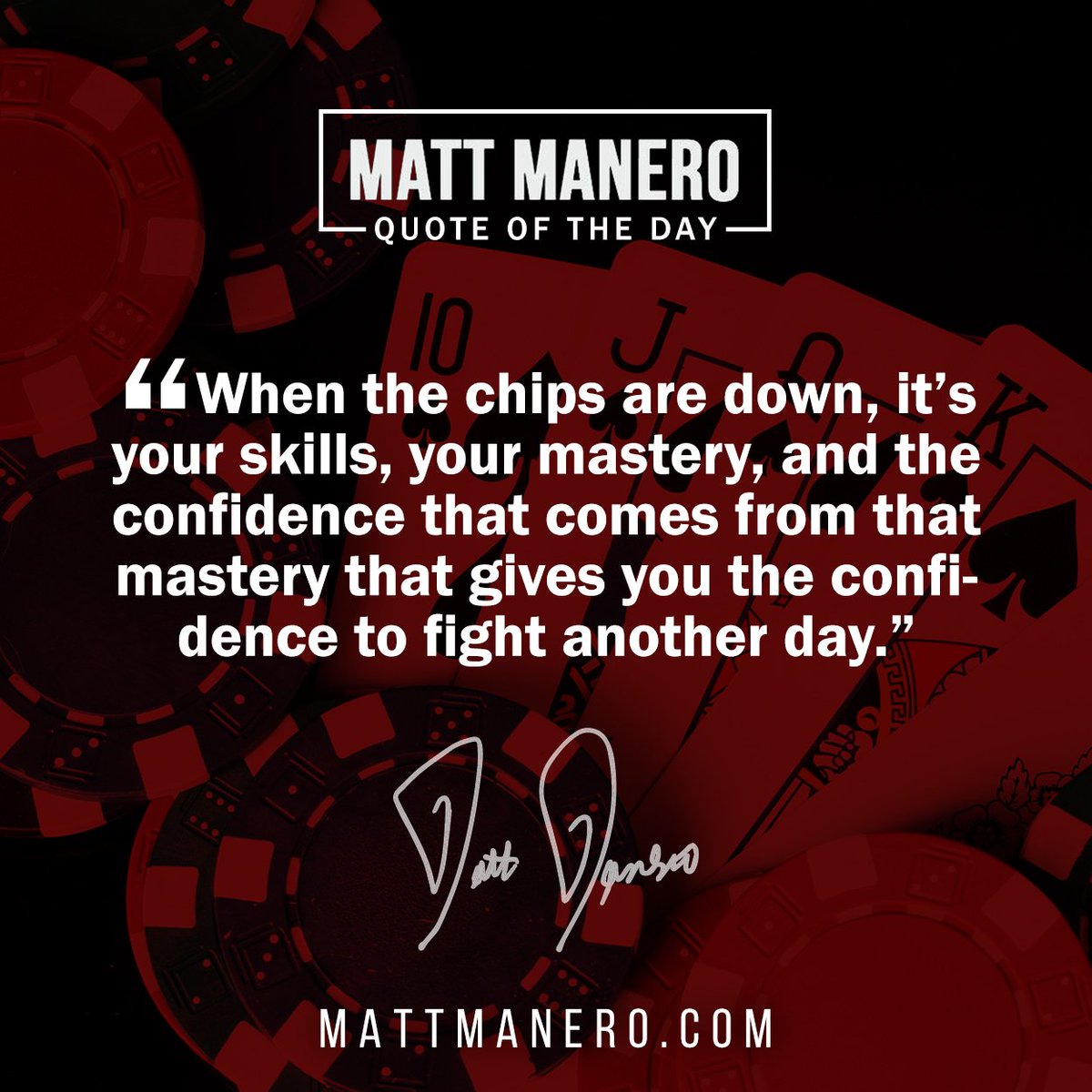 MattManero's tweet image. Skill up to create the #confidence and mastery you need to overcome any obstacle. #QOTD via MattManero.com