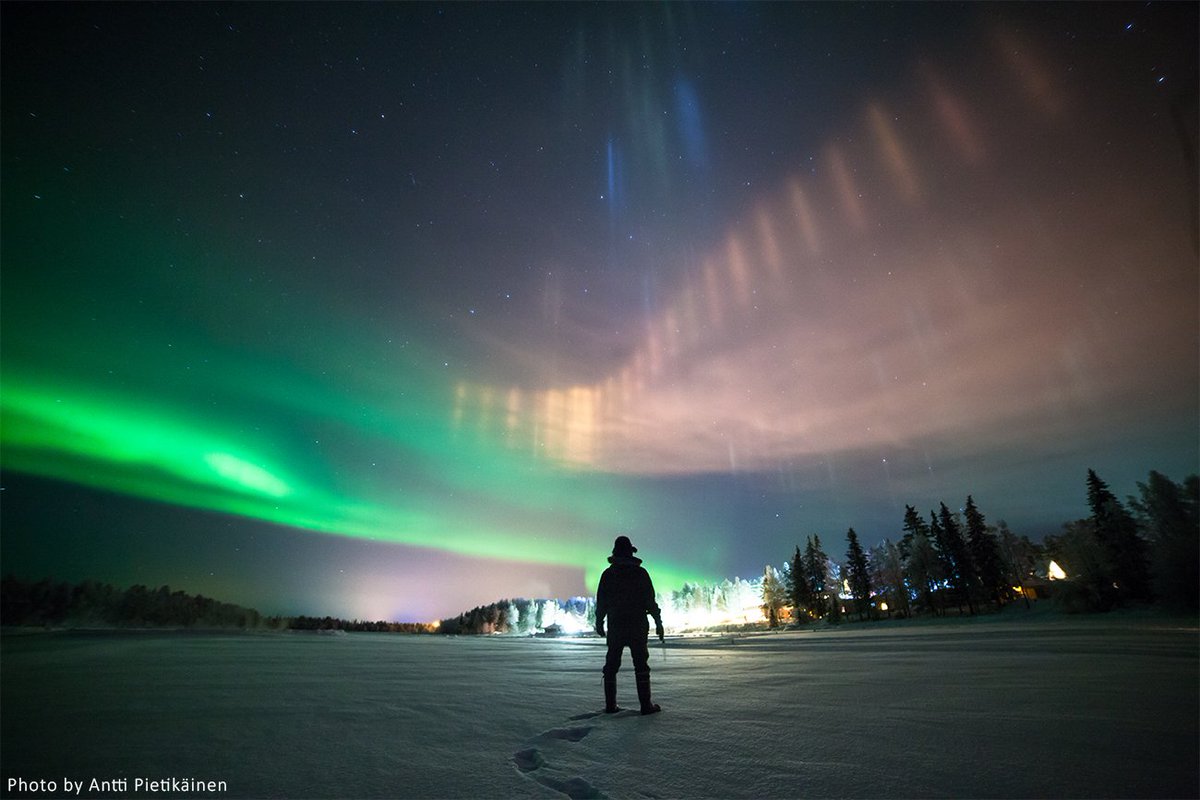 OnlyInLapland's tweet photo. Breathing in some of the last Auroras of the season before they give space to the Midnight Sun. #Lapland #aurora https://t.co/HZkybl7HHo