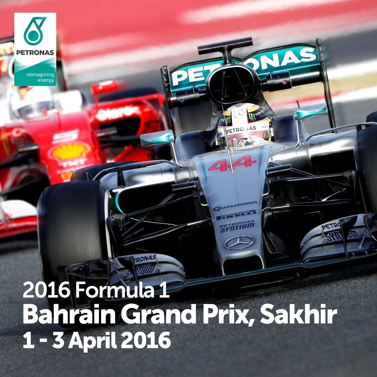 Petronasbrands's tweet photo. The F1 Bahrain Grand Prix is happening all weekend starting today. Go team #Silverarrows! #PETRONASWinningFormula https://t.co/d7A2We4PVC