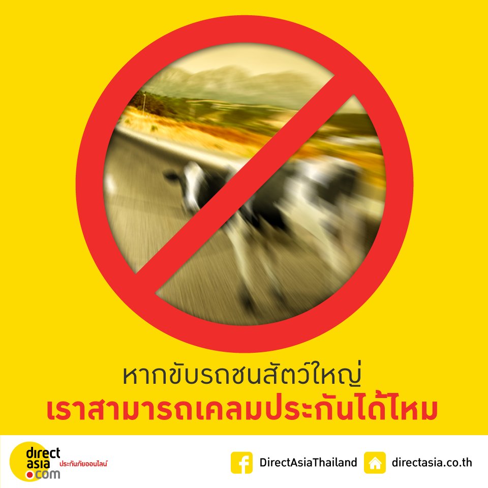 DirectAsiaThai's tweet photo. หากขับรถชนสัตว์ใหญ่ เราสามารถเคลมประกันได้ไหม https://t.co/say1XMr1NH #SafeDriver #DirectAsia https://t.co/qsq9Be7mEc