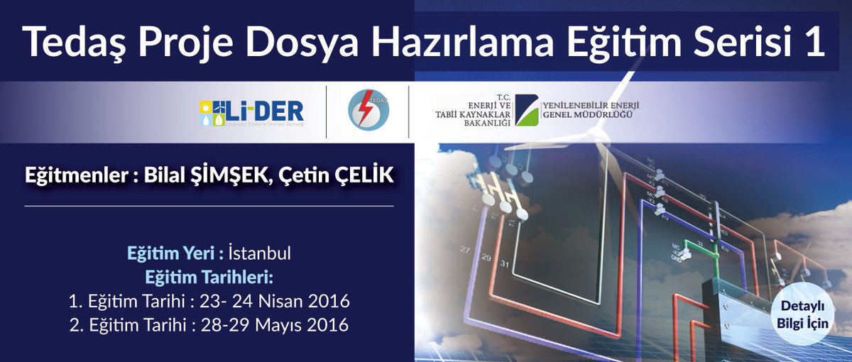 Lİ-DER Üyelerine %20 İndirimli, TEDAŞ Proje Dosya Hazırlama Eğitimi Detaylı Bilgi : egitim@lisanssizelektrik.org