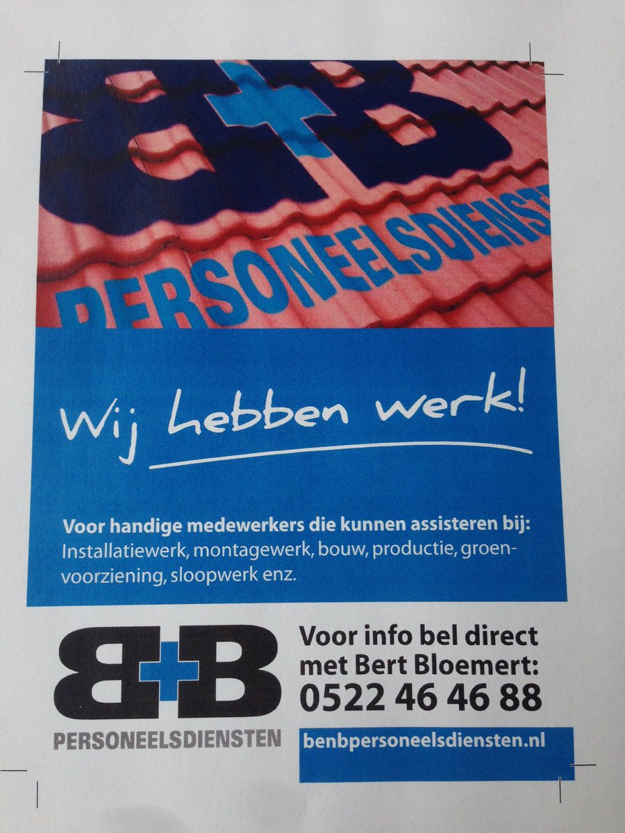 Nieuwe maand nieuwe kansen.
0522 464688 of kom langs!