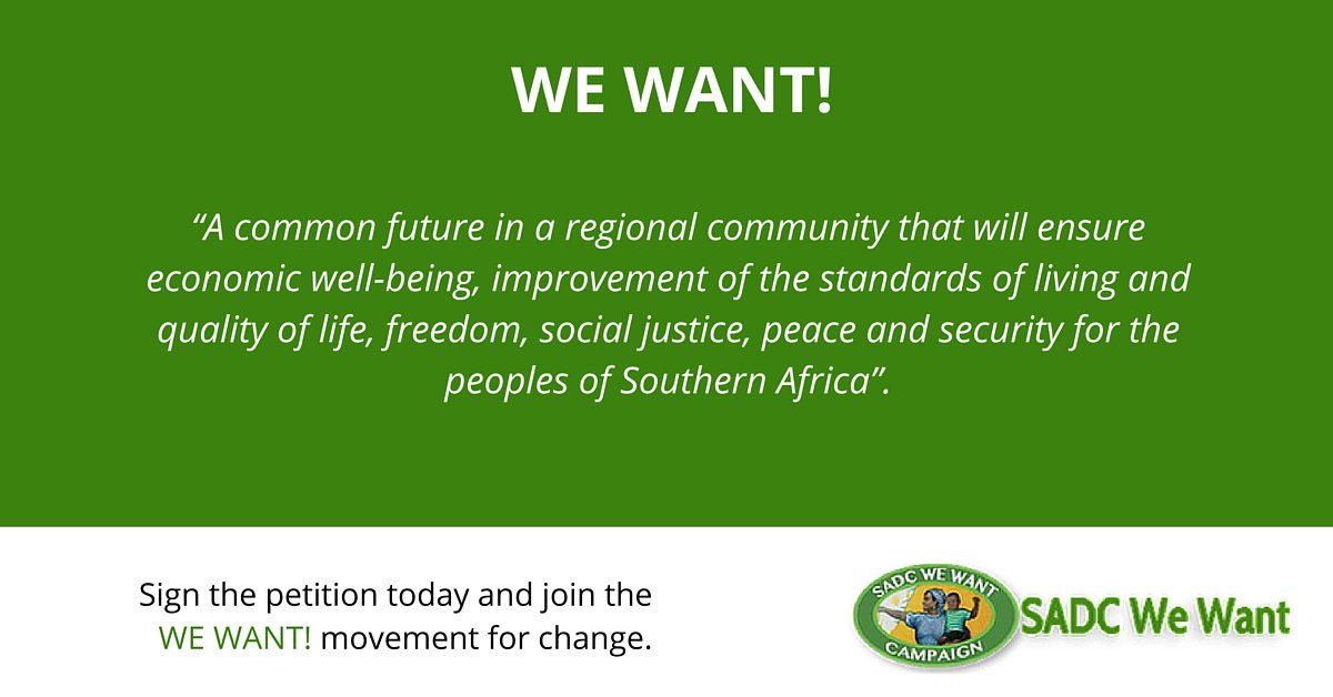 WE WANT! to ensure sustainable people-centred development, open &amp; accountable governance and participatory democracy