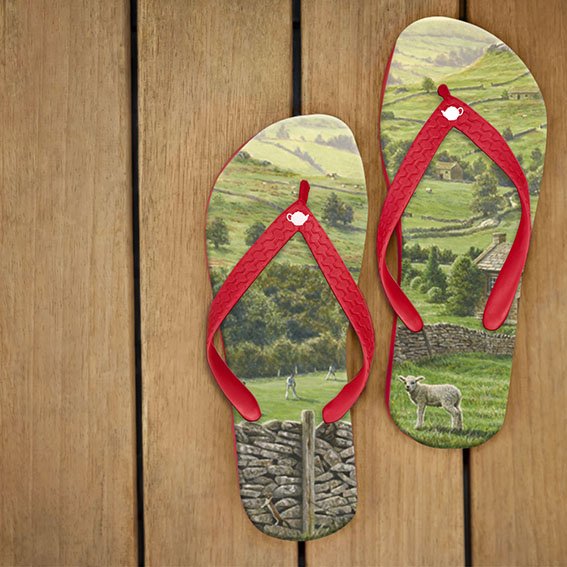 YorkshireTea's tweet photo. Sunshine is here at last! Click here to claim your free pair of Yorkshire Tea flip flops: https://t.co/MorHr4AIDJ https://t.co/Ij7V6C4Hlb