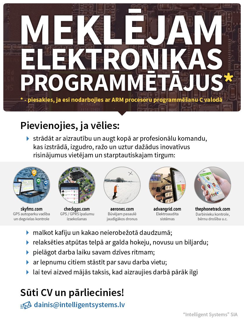 Meklējam elektronikas programmētājus C valodā! Piesakies vai padod tālāk! #teirdarbs #vakances