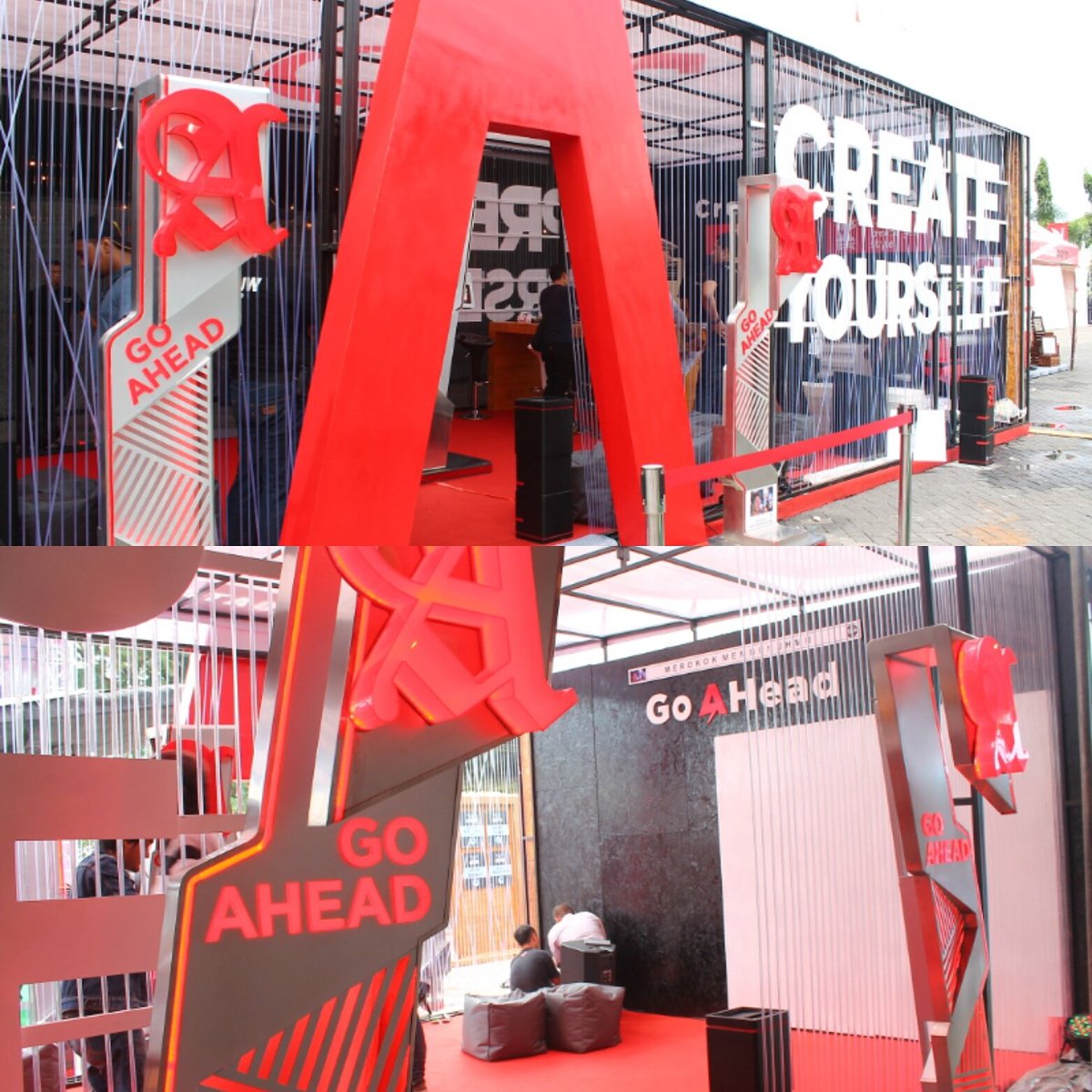 Ini booth Outdoor A Zone di <a href="/indiclothingxpo/">Indie Clothing Expo</a>, info lanjut A Workshop di <a href="/CommExploraze/">Community Exploraze</a> 18+ #The8THICE #GoAheadPeople