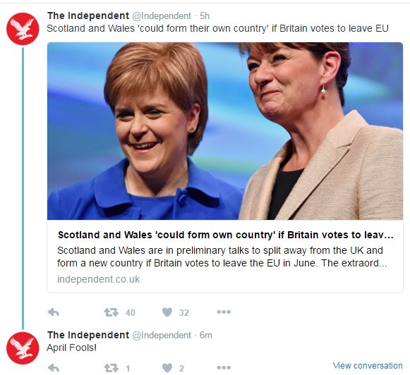 KevinASchofield's tweet photo. You don't say .... #banaprilfools https://t.co/kn3R2Pezuc