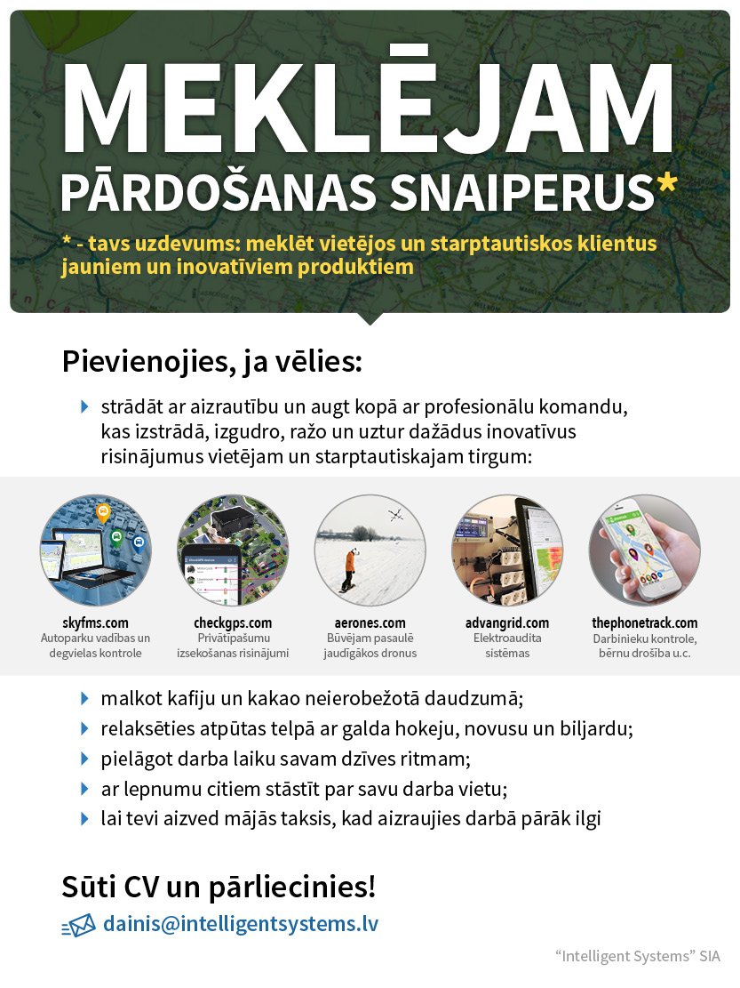 Paplašinam komandu un aicinam darbā pārdošanas snaiperus! #teirdarbs #vakances