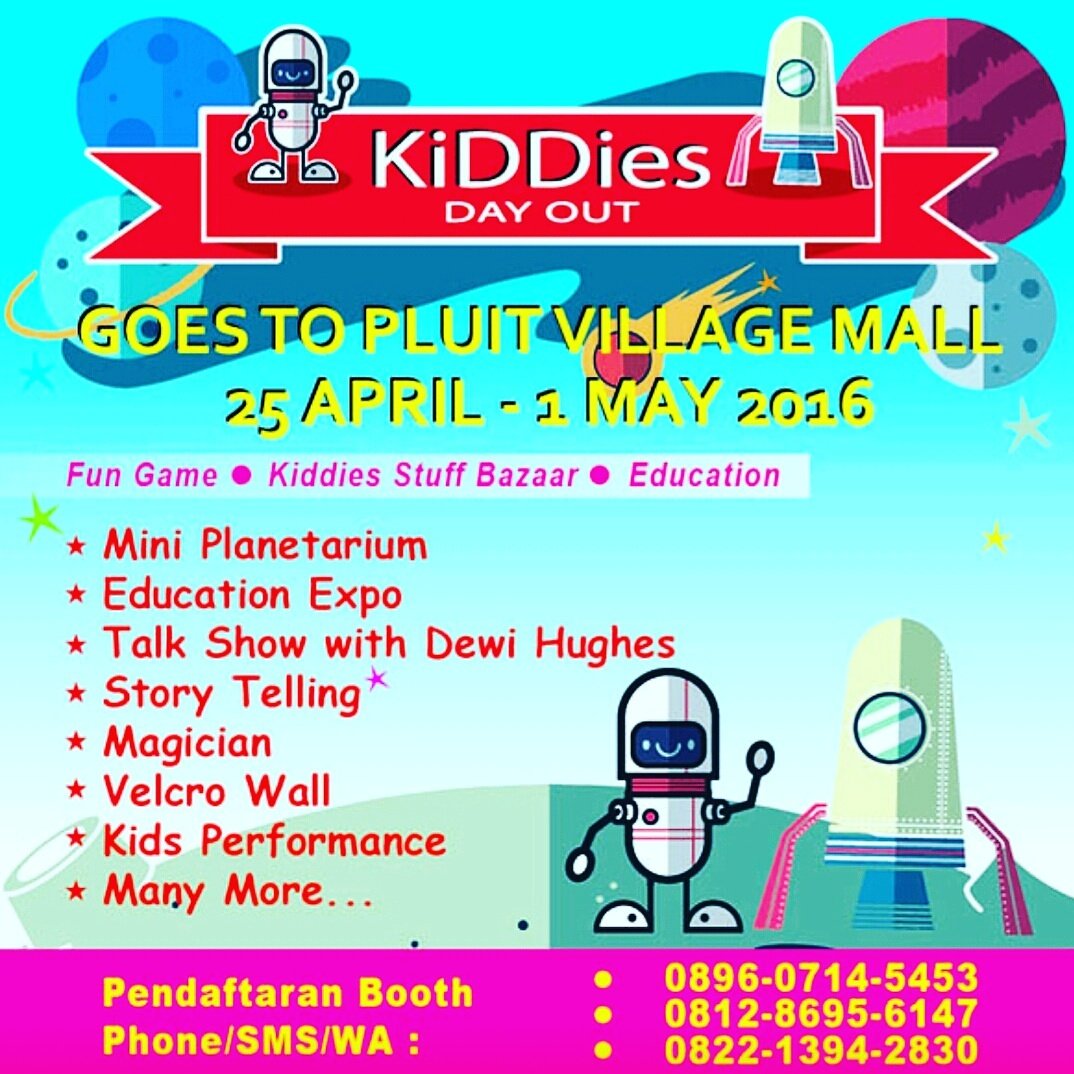 KIDDIES DAY OUT GOES TO PLUIT VILLAGE NOW Setelah sukses di @BXchange_Mall  <a href="/PejatenVillage/">pejaten village</a> 
Info: 0896-0714-5453