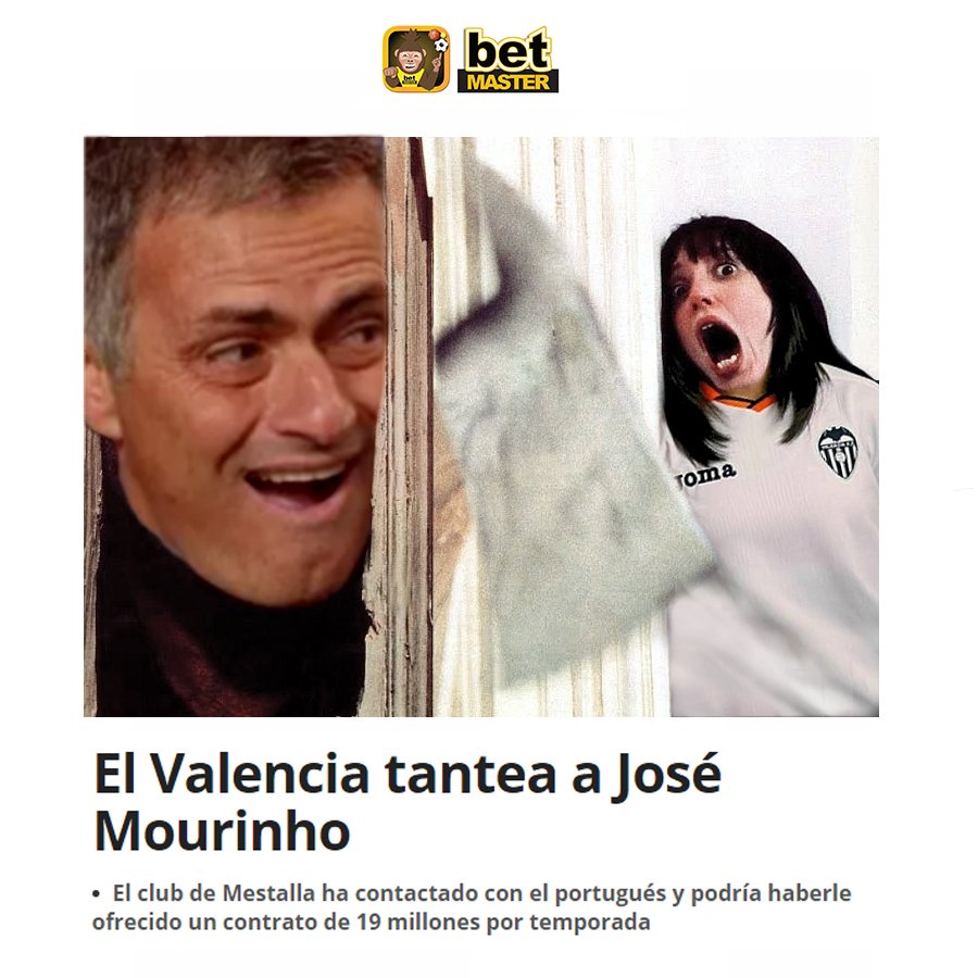 betmasterapp's tweet image. Ojo #Valencia que se os viene una encima con #JoseMourinho !!! #ValencianaCaliente #Mourinho #meme #vine #futbol