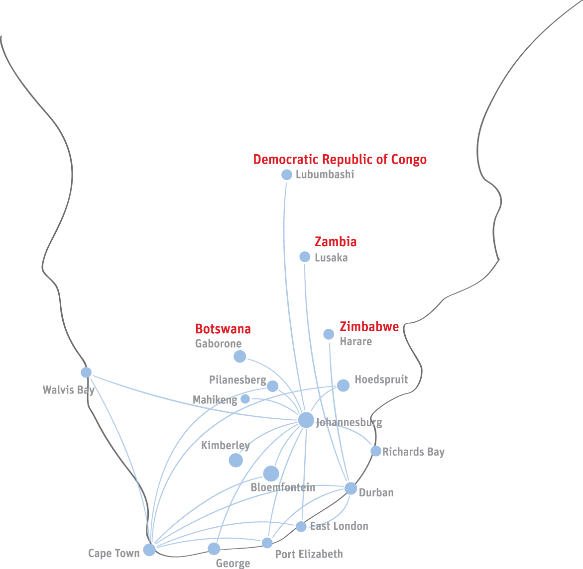 flySAExpress's tweet image. It's no #Aprilfools Joke we really do have a large regional footprint #FlySAExpress #WeflyforYOU