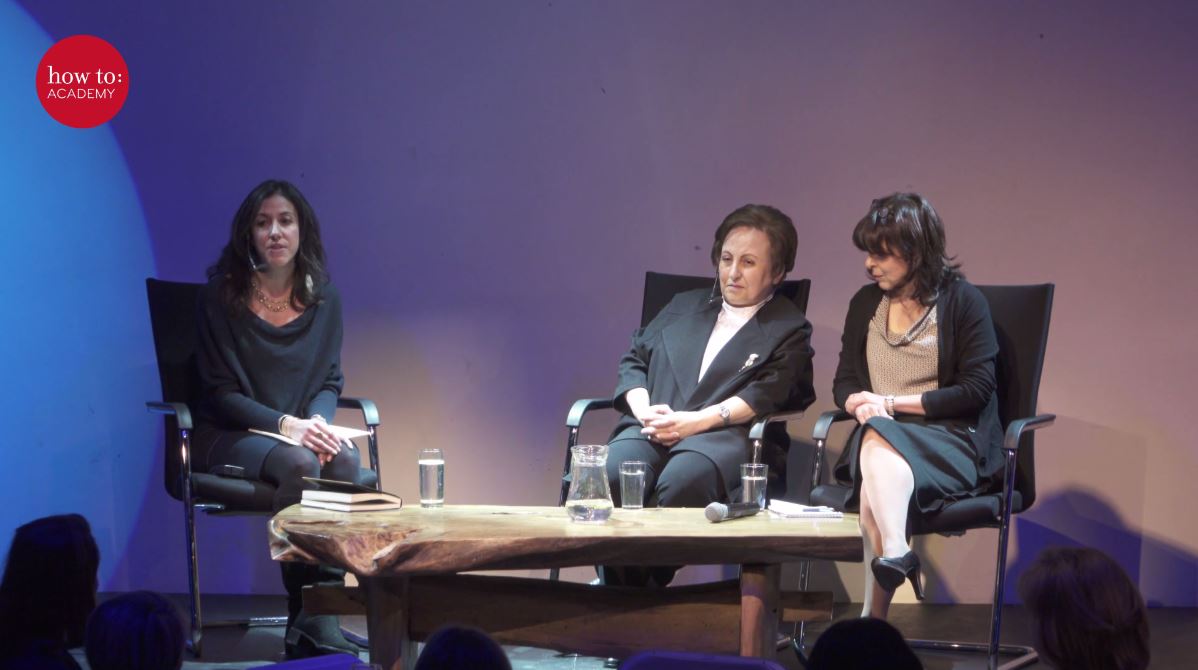 Shirin Ebadi in conversation with @AzadehMoaveni. Video: howtoacademy.com/videos/until-w… #untilwearefree @EburyPublishing