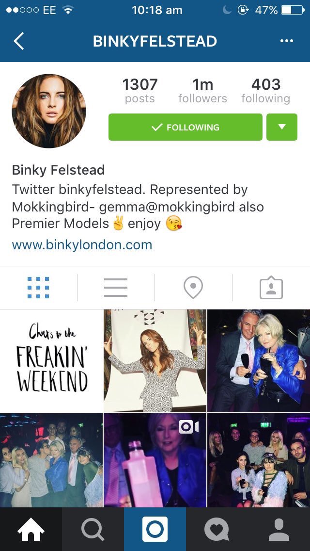 FelsteadFans's tweet photo. Congrats on 1M @BinkyFelstead!! We love you ❤️ https://t.co/yK8MUSdbHx