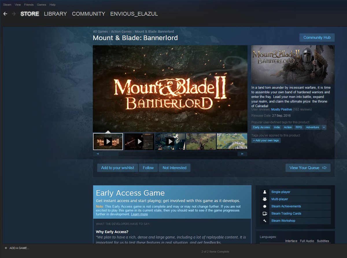 Envious Elazul On Twitter Mount And Blade Bannerlord Is In