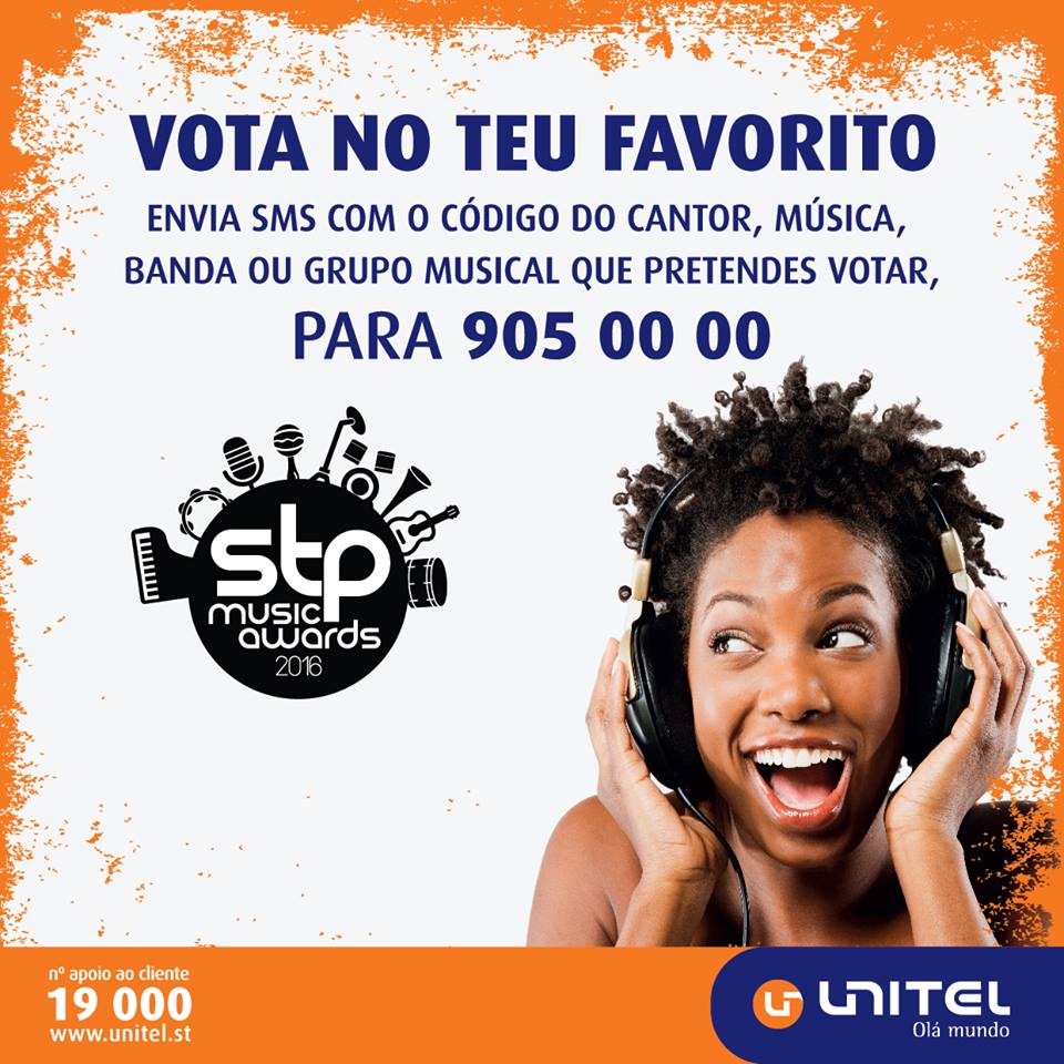 UnitelStp's tweet photo. STP MUSIC Awards 2016
Votação exclusiva para Rede @UnitelStp
#STPMA #STPMusicAwards #unitelstp https://t.co/zyLIkrByay