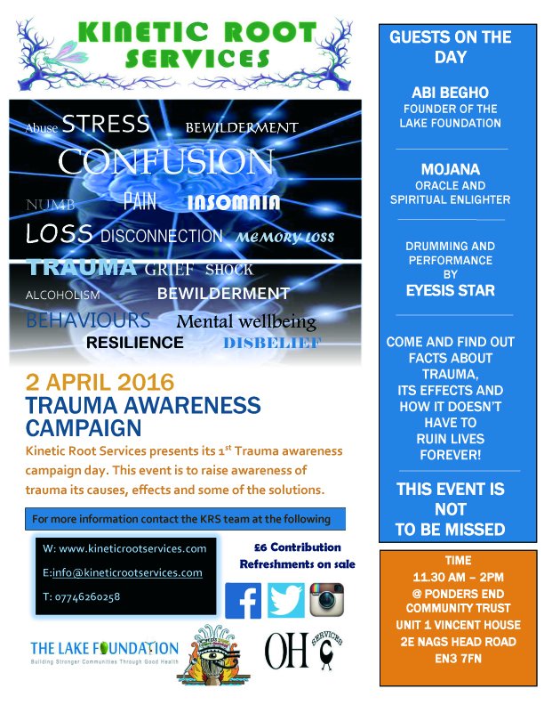 lakehealthwell's tweet image. Come out and support @KineticRoot's Trauma Awareness Campaign Day tomorrow at 11:30am. #healing #empowerment