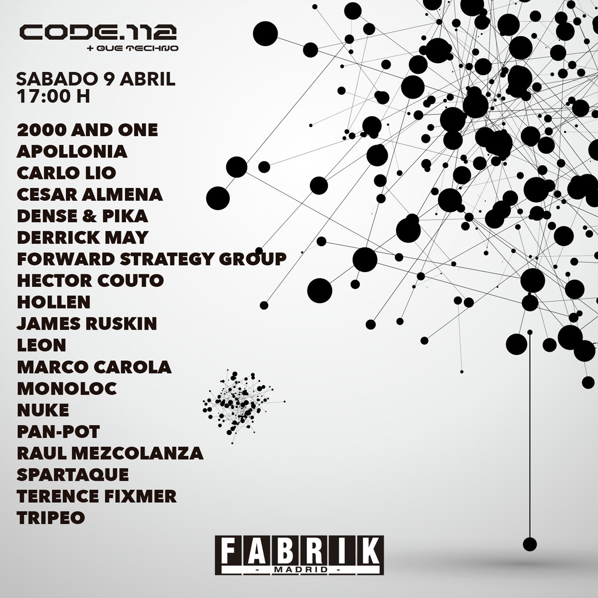 fabrikdiscoteca's tweet photo. Dale a “RT” si tienes ganas de #Code &amp; participa en el sorteo de una doble ☝️ https://t.co/xOGAwRn9zI