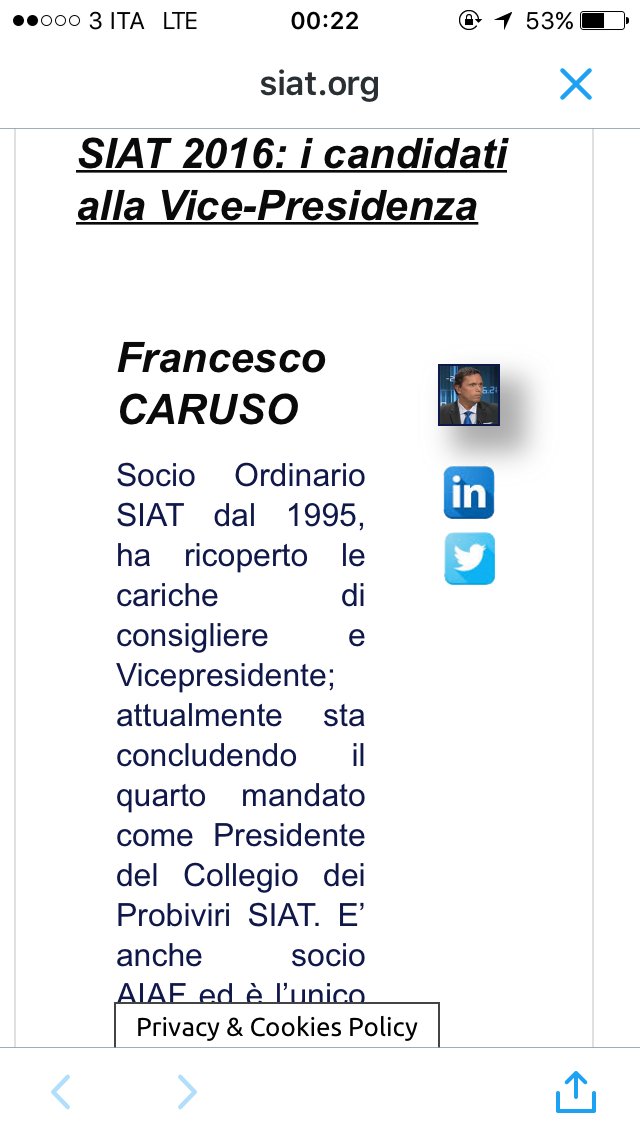 Cicli_e_Mercati's tweet photo. Presidenziali #SIAT2016 #9aprile #FRANCESCOCARUSO #DAVIDEBULGARELLI https://t.co/tUz5xj1T3n