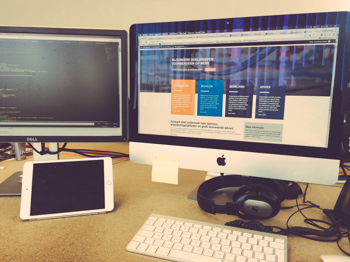 Vandaag weer hard aan de slag met een #maatwerk #wordpress website voor een klant #sublimetext #underscoresme