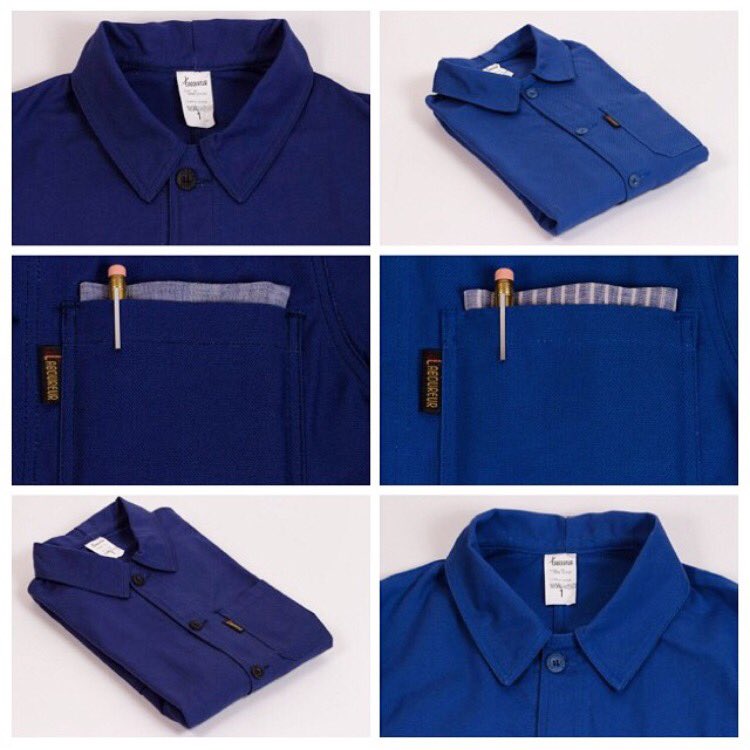 shopkeeperstore's tweet photo. Restock: Le Laboureur Cotton Serge Jackets in Hydrone &amp; Bugatti Blue 🇫🇷. Online now. 
#vetements https://t.co/VtPsxMA0Bs