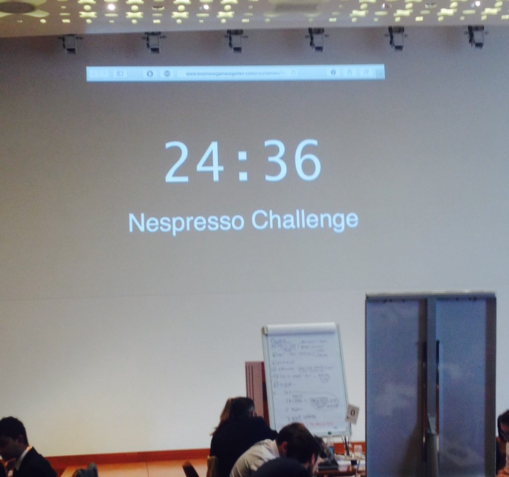 JulianeOswaldFS's tweet photo. Not much time left for our @FrankfurtSchool teams to crack the #Nespresso case #bgsg16 https://t.co/pTyH5mV5YN