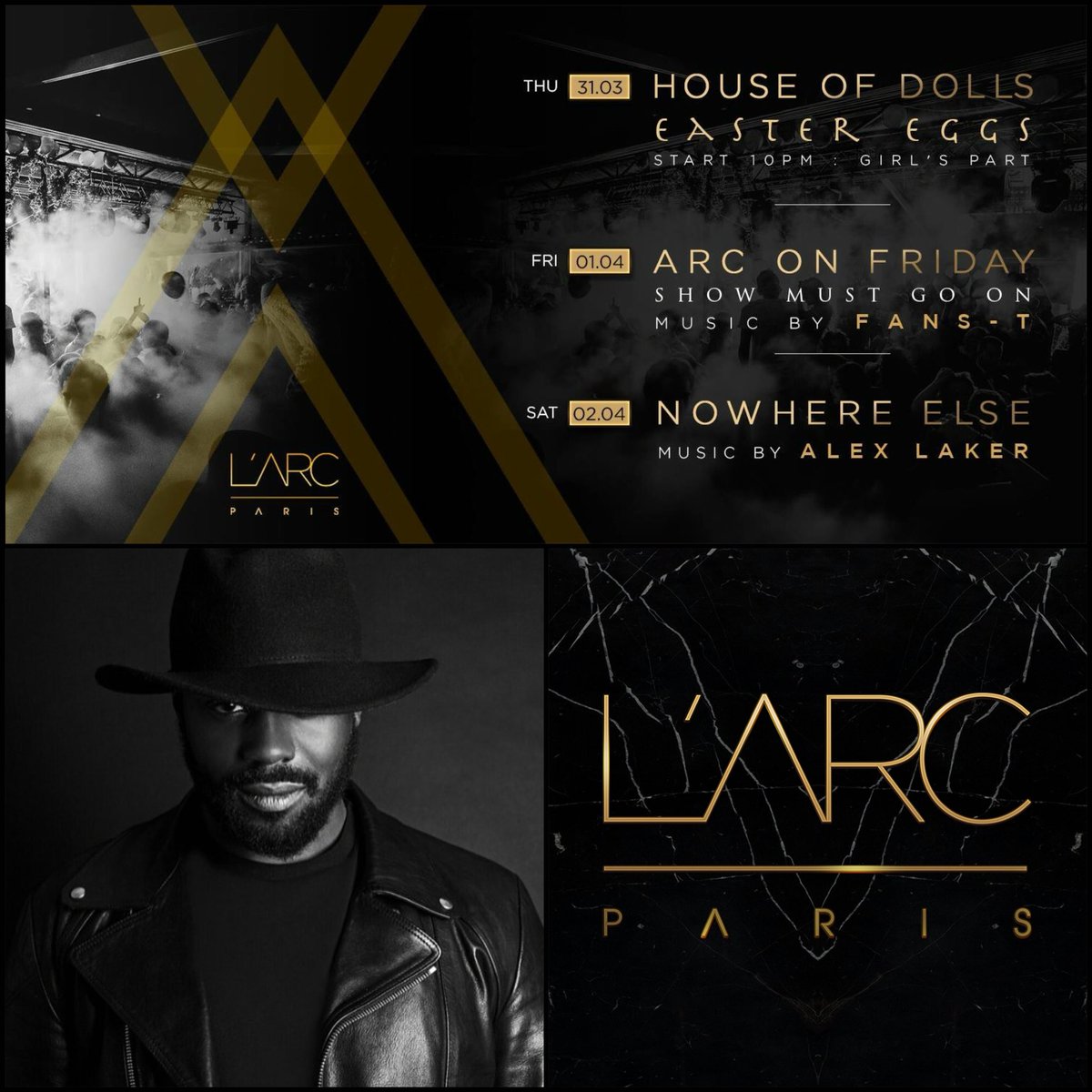 Tonight, catch me <a href="/larcparis/">L'ARC</a> ! #FridayNight #AllNightLong #WeekEnd #Champagne #Party #Magnum #HipHop #Music