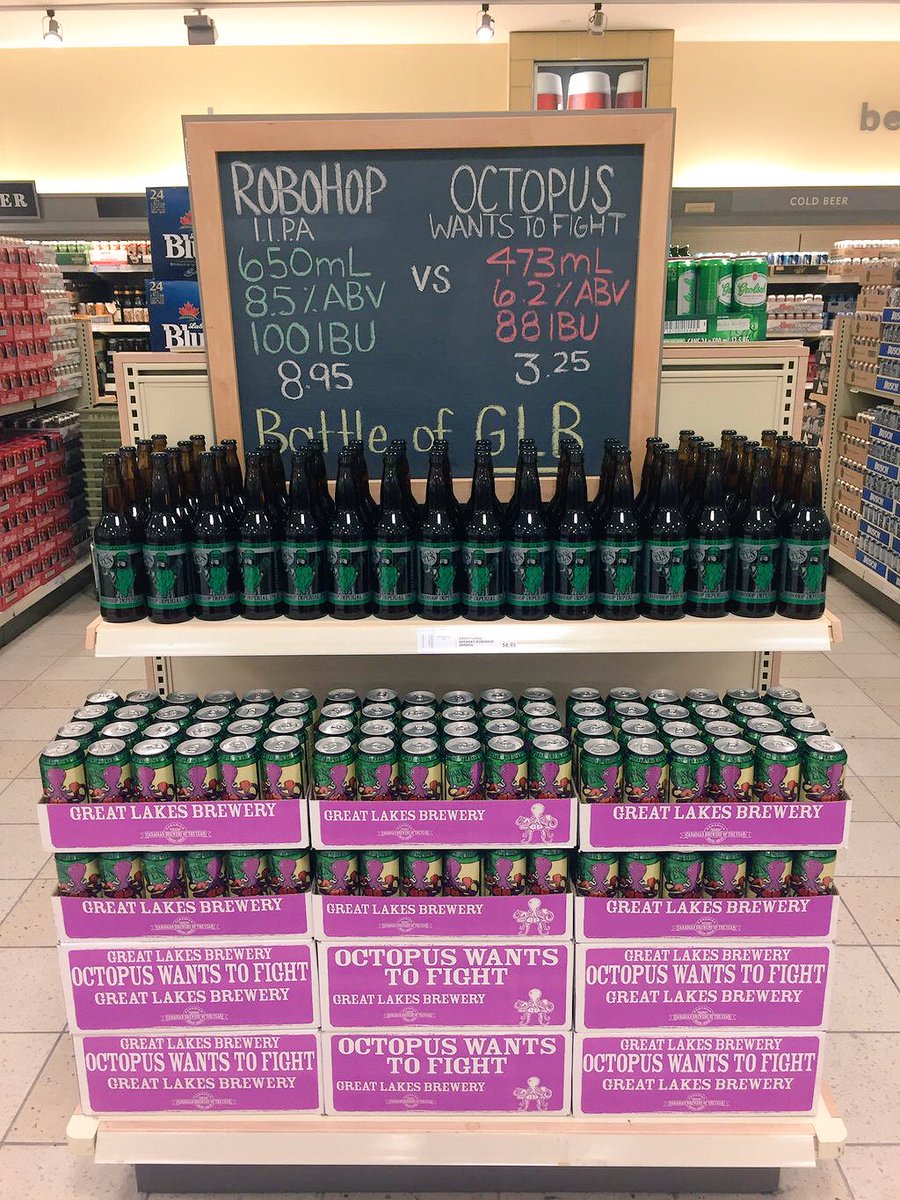 GreatLakesBeer's tweet photo. There are some pretty amazing @LCBO staff out there!

You're one of them @BMedlandUW!

#RoboHop #OctopusWantsToFight https://t.co/flxQaXswvC