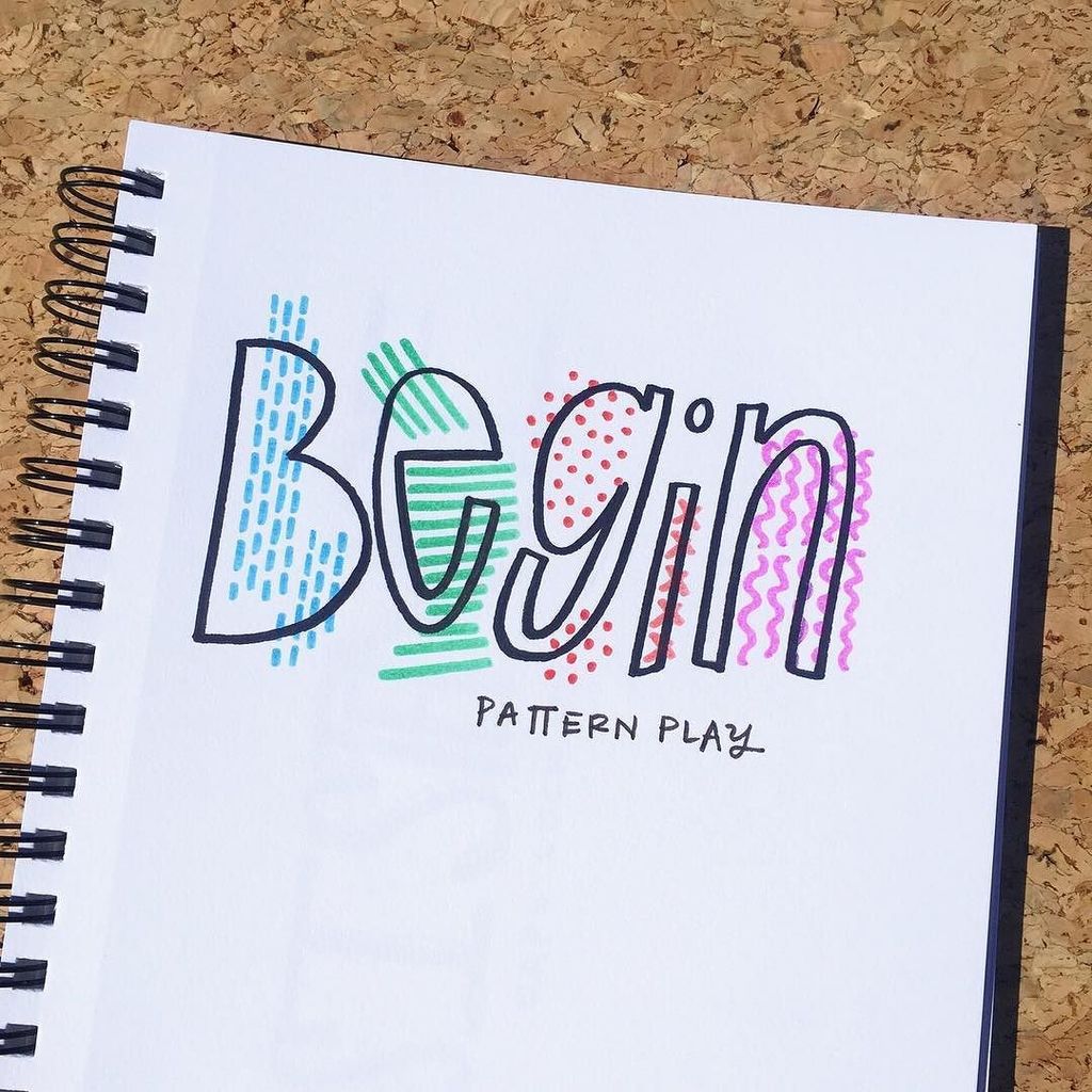ckelso's tweet photo. Today's #BetterLetteringCourse #ExpandYourStyleApril prompt: "Pattern Play!" 🎨 Kicking th… https://t.co/1LJdtXSJJQ https://t.co/DMTIfAdeZI