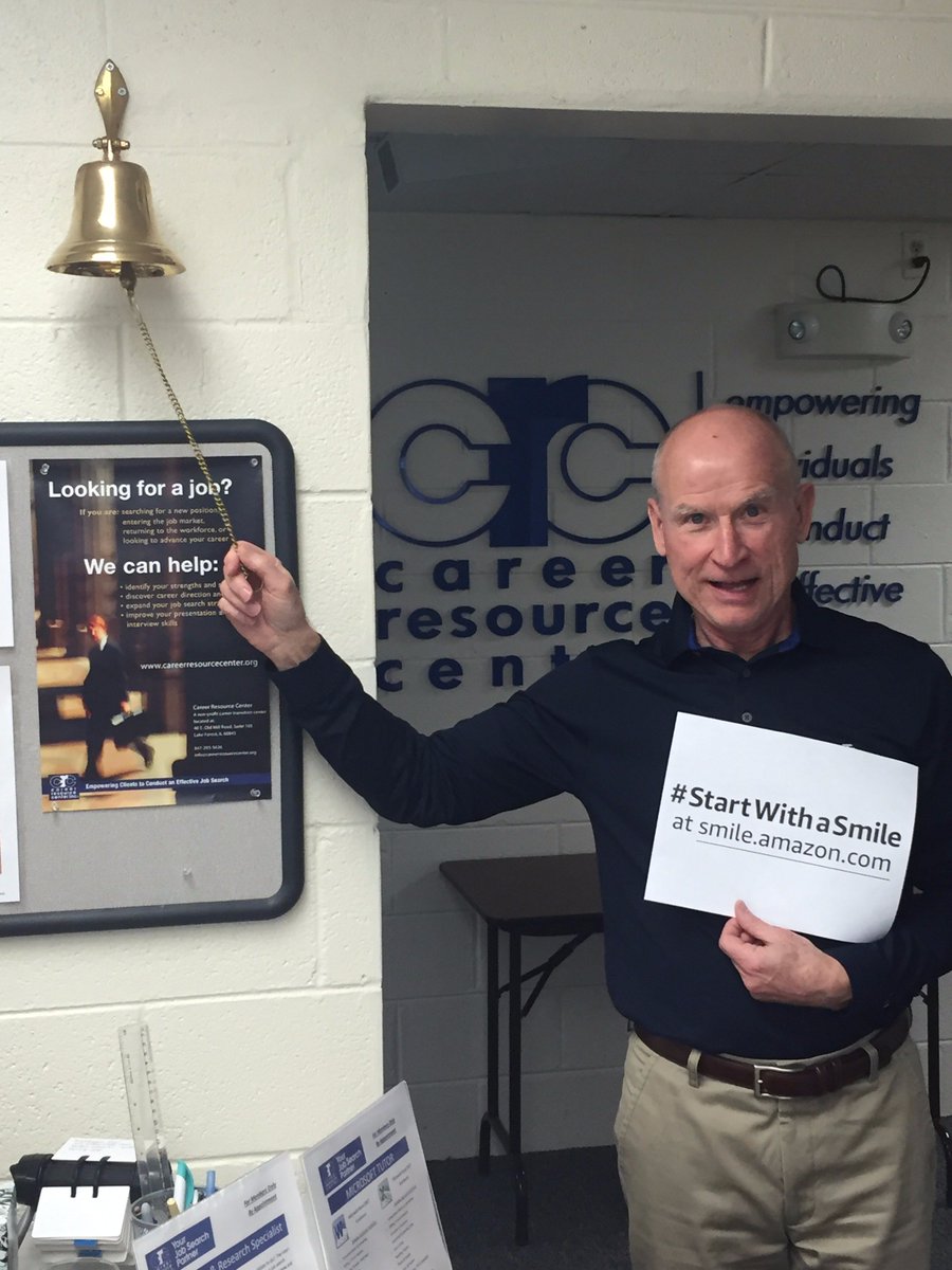 CRCJobSearch's tweet image. When you #StartWithaSmile we can help job seekers secure employment! smile.amazon.com/ch/36-3993644