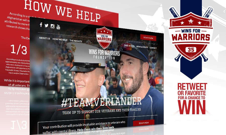 We have a new website! winsforwarriors.org.
ReTweet or Favorite for a chance to win a limited edition JV glove!