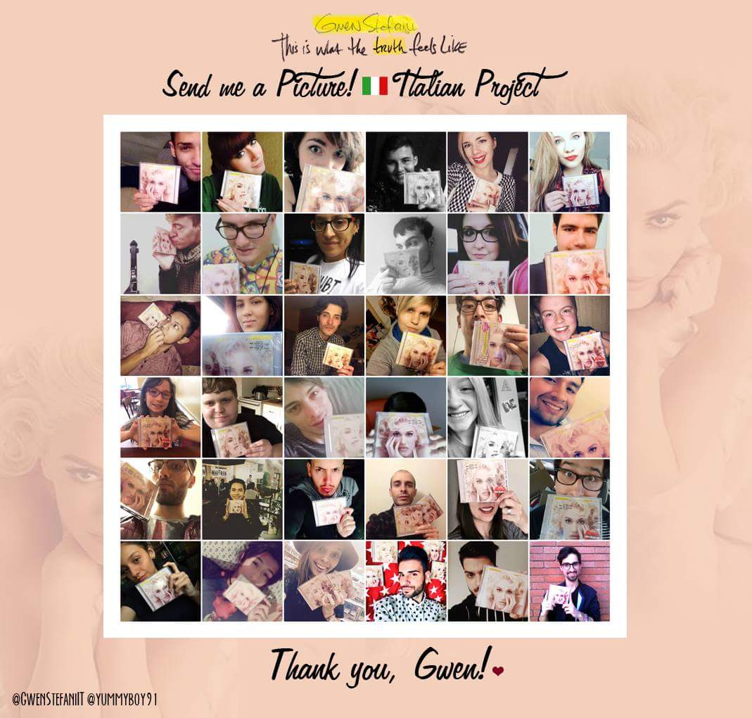 gwenstefanitaly's tweet image. The first part of #SendMeApicture #ITALIANPROJECT in OUT!! THANK U @gwenstefani @GwenStefaniIT LOVES U!!!!
