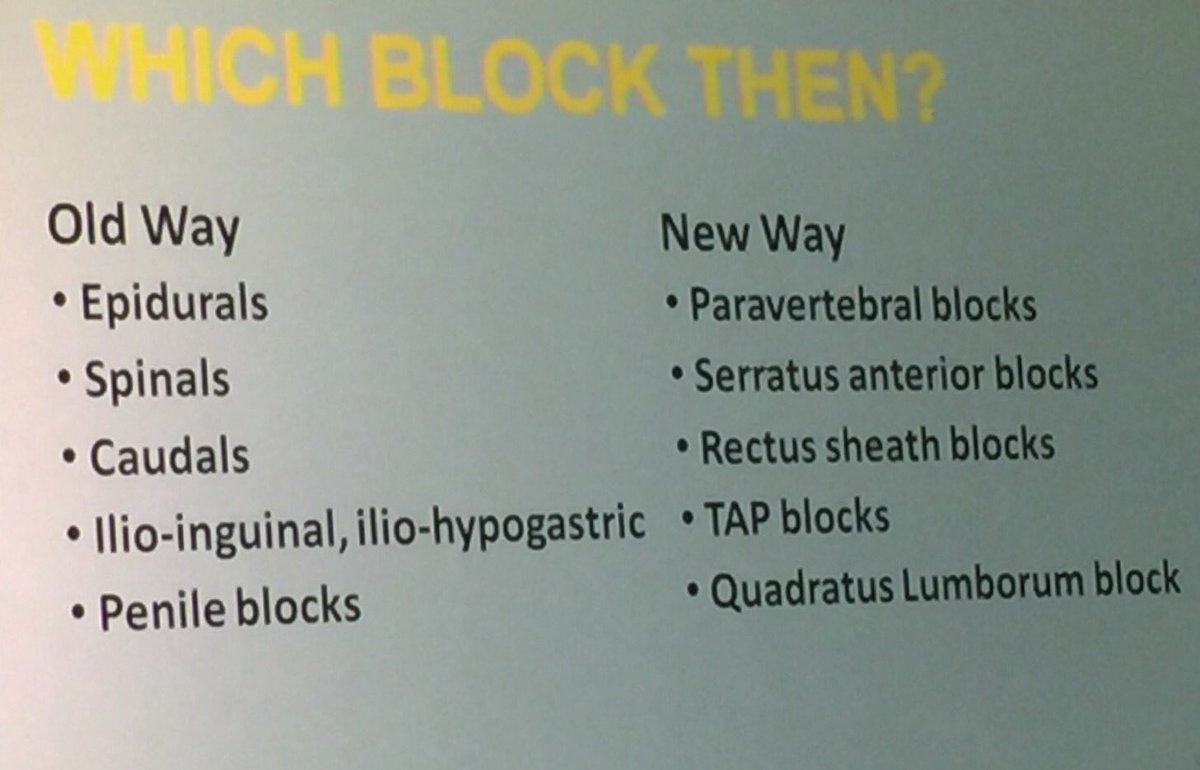 DeepaKattail's tweet image. Review of &quot;new blocks&quot; emerging in pediatric regional anesthesia by Dr Gio of @ChildrensPhila #SPACOS2016