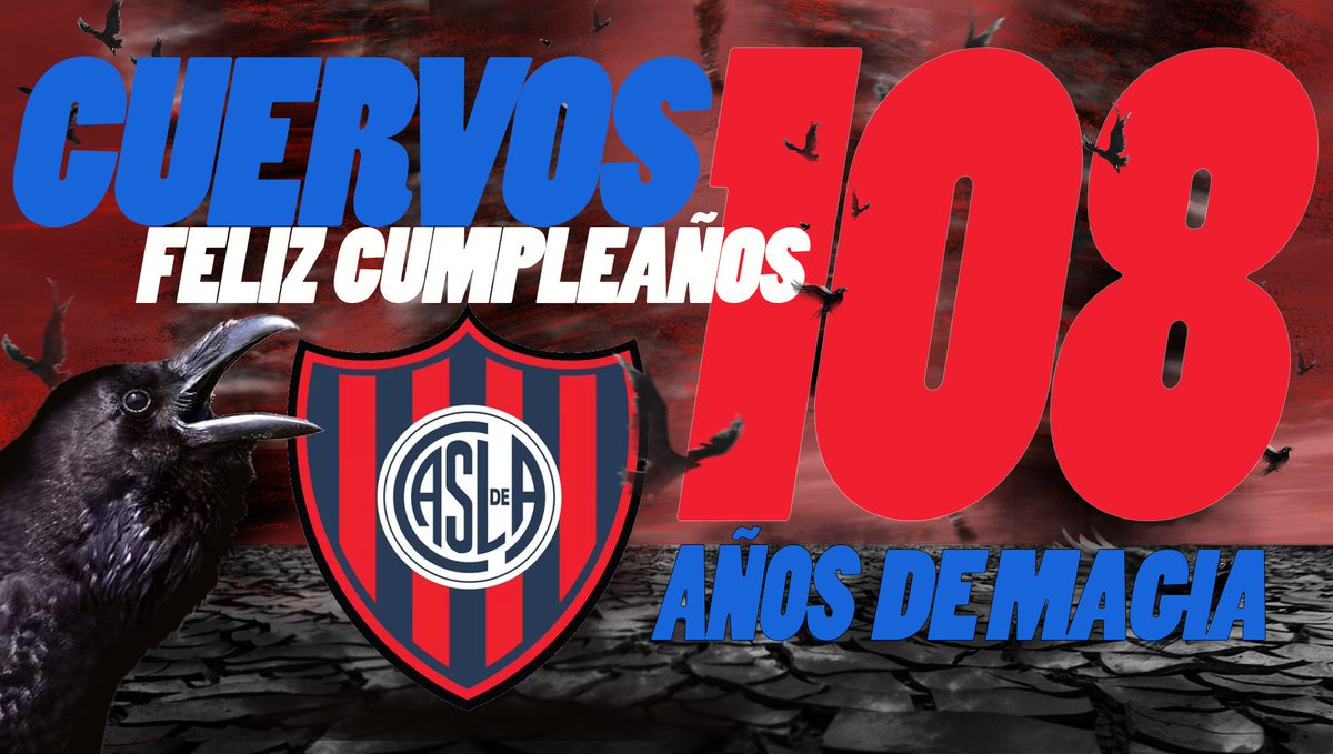 Feliz 108 años! Vamos cuervos! <a href="/CASLABasquet/">CASLA Básquet</a> <a href="/SanLorenzo/">San Lorenzo</a> <a href="/cuervotinelli/">marcelo tinelli</a> <a href="/MatiasLammens/">Matías Lammens</a>