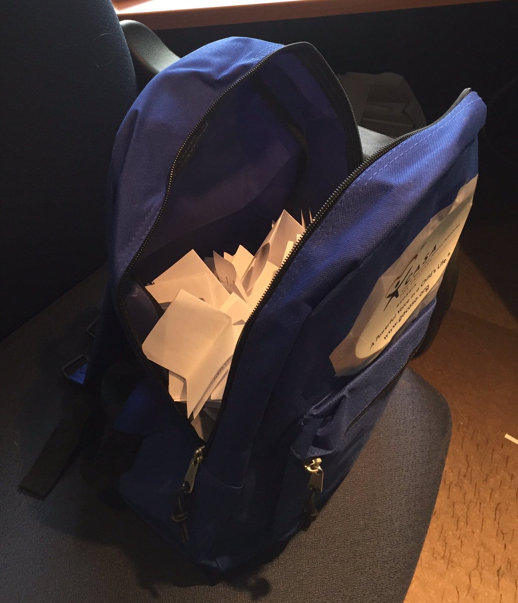 We've got a backpack full of winners who donated to our raffle but only one lucky person goes home with a TV!