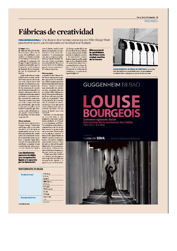 eidedesign's tweet photo. “Fábricas de creatividad”, entrevista en Expansión Pais Vasco #Basquedesignindustries #MilanDesignWeek #Basquedesign https://t.co/VO8aIFgoME