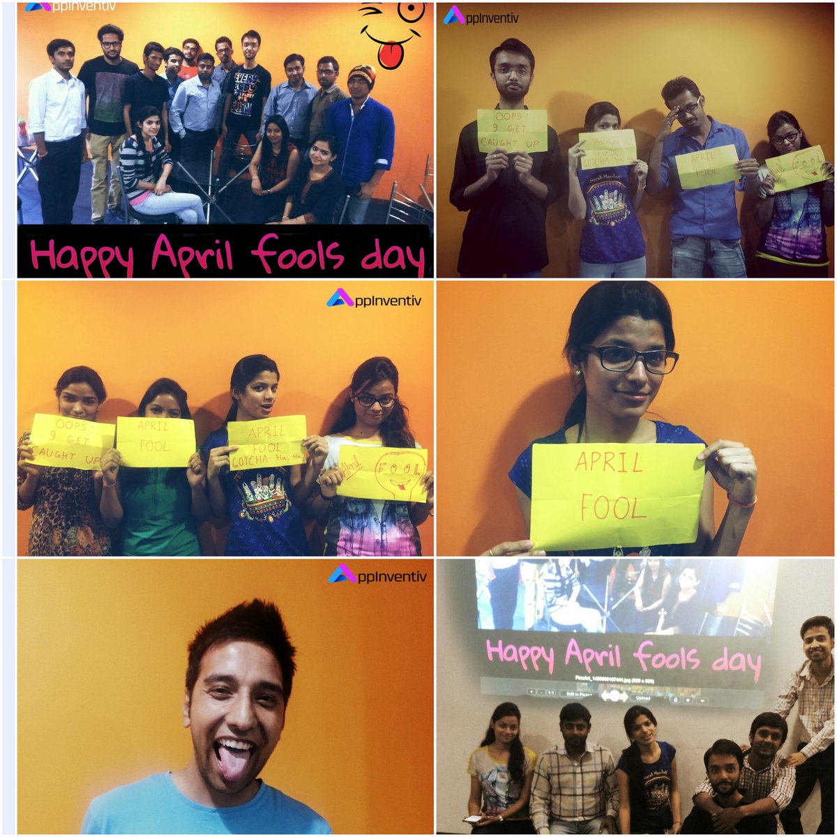 Appinventiv's tweet photo. We surprised AppInventors by playing a prank. Here a few glimpse to the day... #AppInventivCelebrates #AprilFool2016 https://t.co/38wHwp4gDX