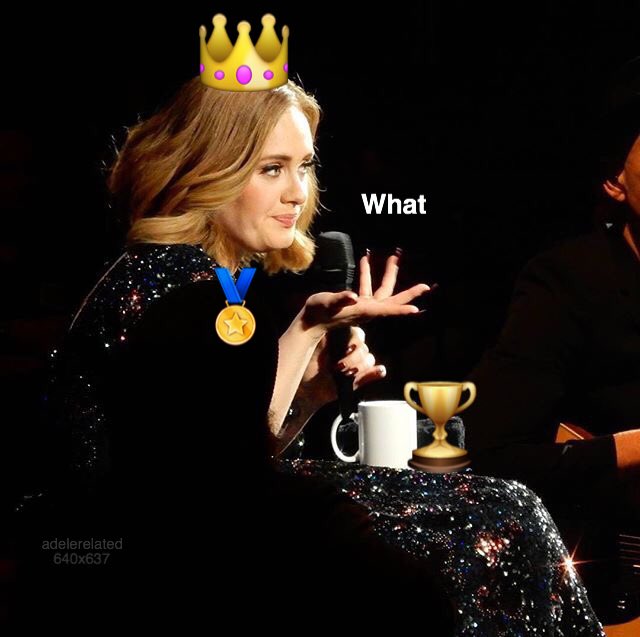 adelerelated's tweet image. #Adele wins award after award but are still completely unaware of how good she is. GOSH, WOMAN.