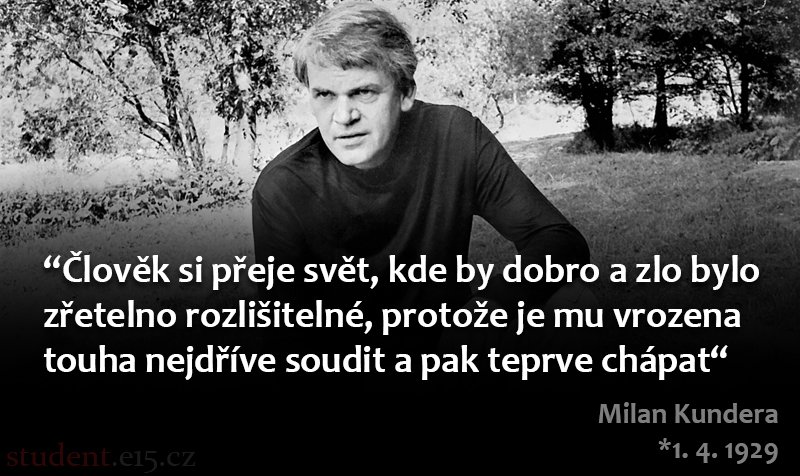 TheStudentTimes's tweet photo. Své 87. narozeniny dnes slaví ve Francii Milan Kundera. Patří mezi nejpřekládanější české spisovatele. #throwbackTST https://t.co/r0RcK4oBiO