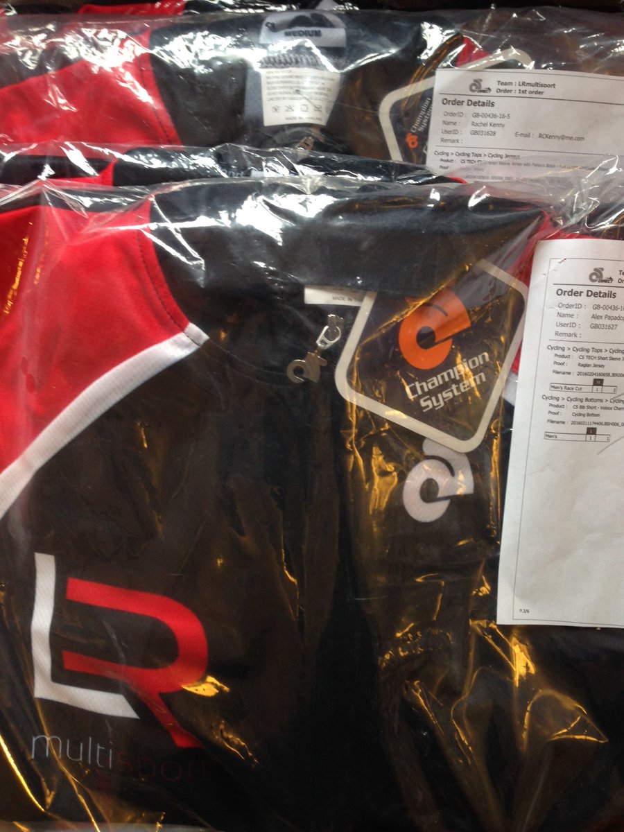 LRmultisport's tweet photo. Something rather exciting has arrived ready for camp next week!! @ChampionSys_UK #brandedkit #tricamp https://t.co/W7MO5A5pMo