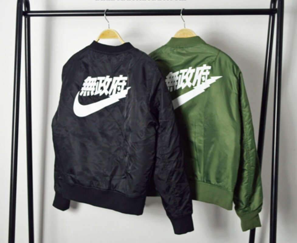 LDWEEKEND's tweet photo. This bomber has been a popular one on the store! #Anarchy #Chinese #nike style #bomber available now =D #fashion https://t.co/cjMmhYCUxC