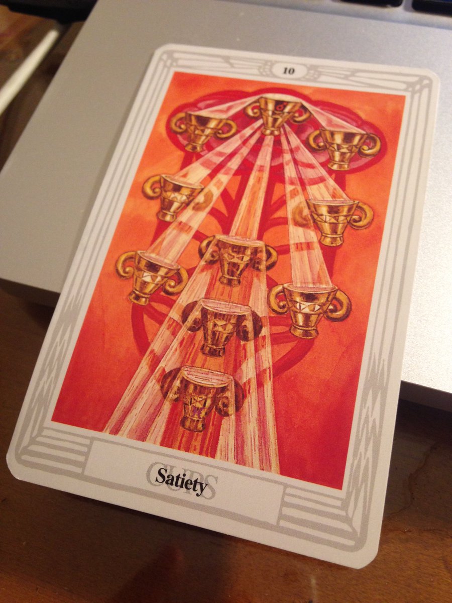 CaribbeanTarot's tweet image. #dailydraw #thothdeck Today my life gives me everything I need to be happy. #Satiety